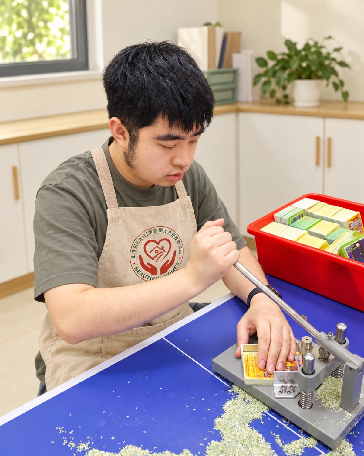 切圆角工序的真实工作照片